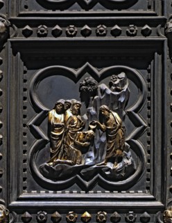 Baptism of the fishermen', one of the panels of the south gate of the Baptistery of St. John in t?