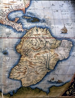 'Theatrum Orbis Terrarum' by Abraham Ortelius, Antwerp, 1574, map of South America, Central and ?