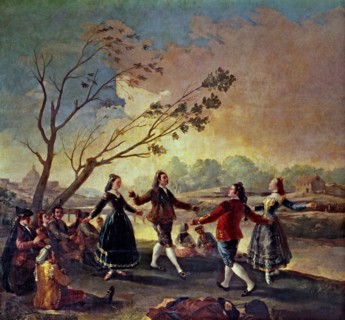 'Dancing on the banks of Manzanares river', 1777, oil painting by Francisco de Goya.