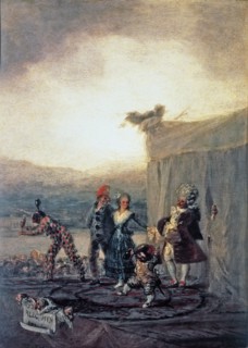'The travelling comedians', 1793, oil painting by Francisco de Goya.