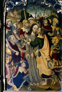 Kiss of Judas', table of the Caparroso altarpiece, altar donated to the Cathedral by Pedro Marcil?