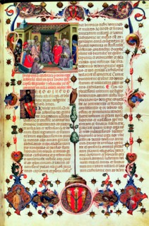 Alphonse III 'The Benign' (1327-1336) presiding the courts held in Montblanc, in 1330. Miniature ?