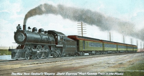The train 'Empire State Express' entering Central Station in New York, 1910.