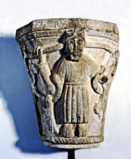 Capital from the crypt of the church of San Pedro de Madrona.