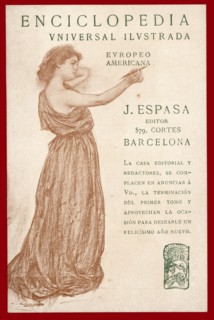 Advertising poster of the Universal Encyclopedia 'Espasa', 1902, work by Ramon Casas.