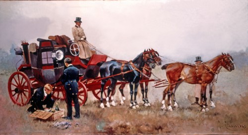 Country Day', oil on canvas by Josep Cusachs.