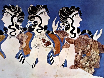 'Women in Blue', fresco in the Palace of Knossos.