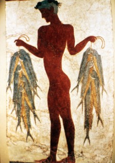 Fisherman', fresco from the island of Thera (Thira).
