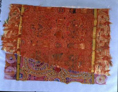 'Fabric of Seu d'Urgell', made of silk, Pallia rotata type, made with a bow loom, Hispano-Arab, ?