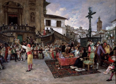 The Raffle of the Saint', oil on canvas, Rome 1875.