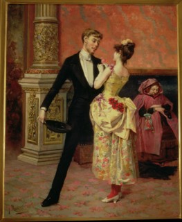 'Lounge of the Lyceum Theatre', oil by Francesc Masriera.