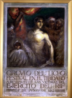 Poster advertising the Festival to benefit victims of the RIF, 1912, by Ricart Canals.