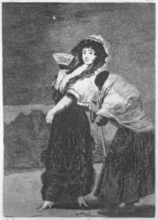 Los Caprichos, series of etchings by Francisco de Goya (1746-1828), plate 16: 'Dios la perdone: y?