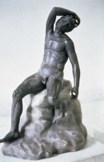 Satyr asleep in bronze, Roman copy of an Hellenistic original of 3rd century BC..