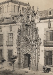 Cover of the Royal Hospice of Ave Maria and San Fernando, Madrid, by Pedro de Ribera, built betwe?