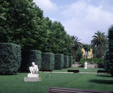 Partial view of the Municipal Park Can Boixeres in L'Hospitalet del Llobregat.