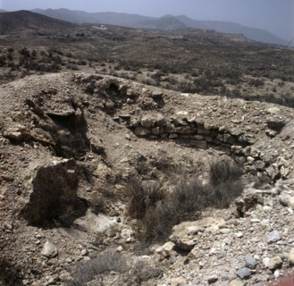 Detail of the archaeological site of Los Millares (Santa Fé de Modújar, Almería).