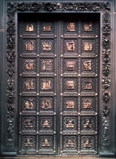 South Gate of the Baptistery of Florence Cathedral, designed by Andrea Pisano.