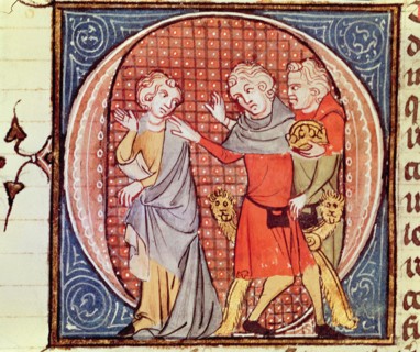 The Emperor Otto IV (1209-1218) was deposed by Pope Innocent III (1198 - 1216). Miniature in 'His?