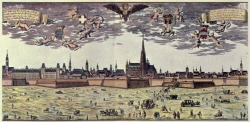 View of the city of Vienna before the Turkish siege of 1683.