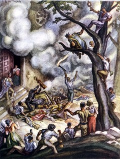 Burning of convents in Madrid by revolutionary mobs in the month of May 1931.