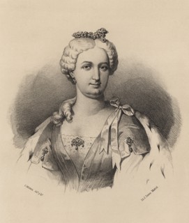 Dona Elizabeth Farnese (1692-1766), second wife of Philip V, Queen of Spain from 1714-1746, engra?