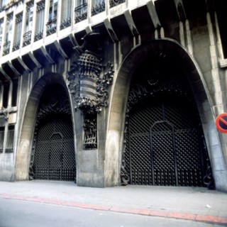 Detail of the façade of the Guell Palace, it was built between 1886 and 1891, designed by Antoni ?