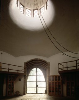 Inside view of the stables pavilion in the Guell House, it was built between 1884 and 1887, desig?