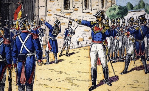 Uprising of Cabezas de San Juan (1 January 1820), military uprising with Colonel Rafael de Riego ?