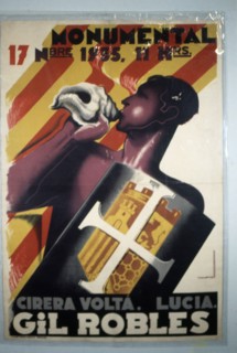 Second Republic (1931-1939), poster of the electoral campaign advertising a rally in which Gil Ro?