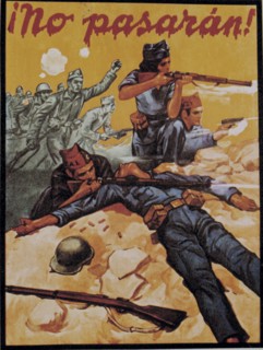 Spanish Civil War (1936-1939), poster 'No pasarán' (They shall not pass), published by the CNT.