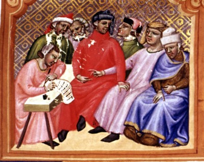 Miniature in 'Codex Justinian Institutiones Feodorum et Alia', illuminated manuscript, c. 1300.