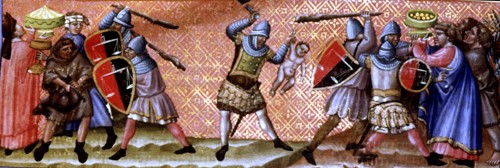 Miniature in 'Codex Justinian Institutiones Feudorum et Alia', illuminated manuscript, c. 1300, w?
