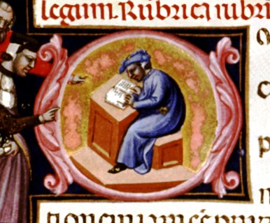 Miniature in 'Codex Justinian Institutiones Feudorum et Alia', illuminated manuscript, c. 1300, w?
