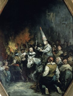 Oil representing 'Condemned by the Inquisition'.