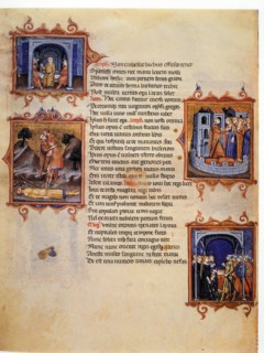 Page of 'Tragedy' by Seneca, 14th century manuscript.