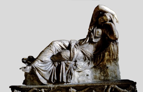 Sleeping Ariadne', daughter of Minos and Pasiphae, Greek Sculpture copy of an Hellenistic original.