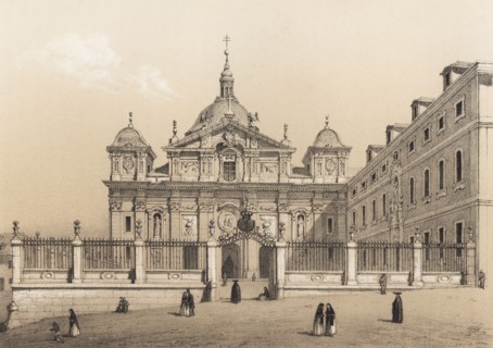 Royal Salesas Convent, founded in 1748 by Queen Doña Bárbara de Braganza, engraving, 1870.