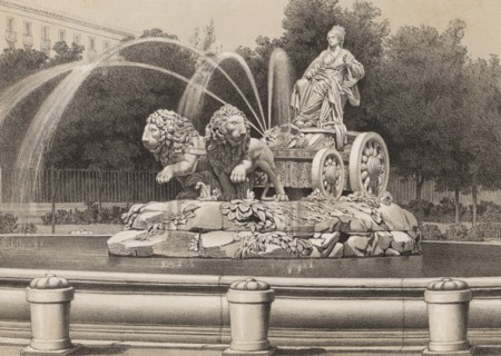 Cibeles Fountain of Madrid, was installed in 1782, work by Francisco Gutiérrez, Roberto Michel an?