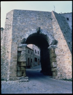 Etruscan Gate, entrance to the city in Volterra.