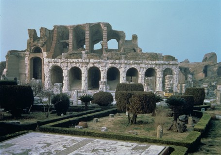 Ruins of the amphitheater where the revolt of Spartacus left, it's the second largest one in the ?