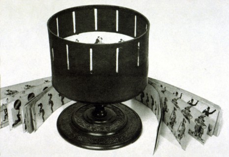 Horner's Zoetrope, strobe machine created in 1834 by William George Horner.