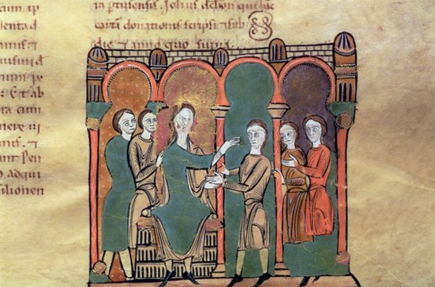 Sacramental Witness of Count Bernat I of Besalú the Tallaferro (? 970 - 1020), miniature in 'Libe?