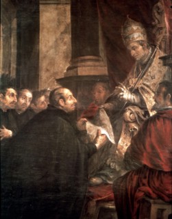 St. Ignatius of Loyola at the feet of Pope Paul III, in the event of the approval of the Society ?