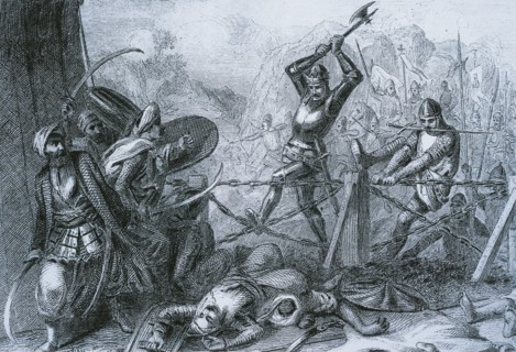 Battle of Las Navas de Tolosa (1212), engraving.