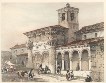 Church of San Miguel in Guadalajara, with scenes of life and traditional costumes of the time.