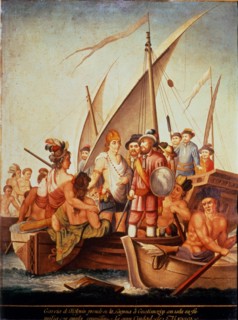 Conquest of Mexico, Perez de Holguin captures Guatimozin.