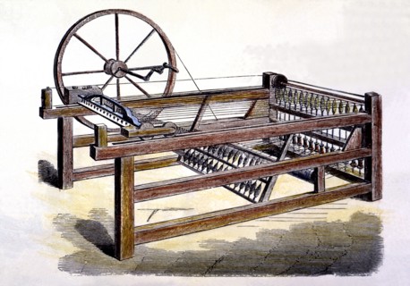 Hargreaves spinner, invented in 1768, also known as 'Spinning Jenny'.