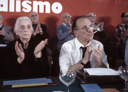 Dolores Ibarruri Gomez 'The Passiflora' (1895-1989) and Santiago Carrillo Solares (1915 -), Spani?