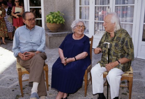 Rafael Alberti (1902-1999), Miguel Delibes (1920-2010)), Rosa Chacel (1898-1994) photo 1991.